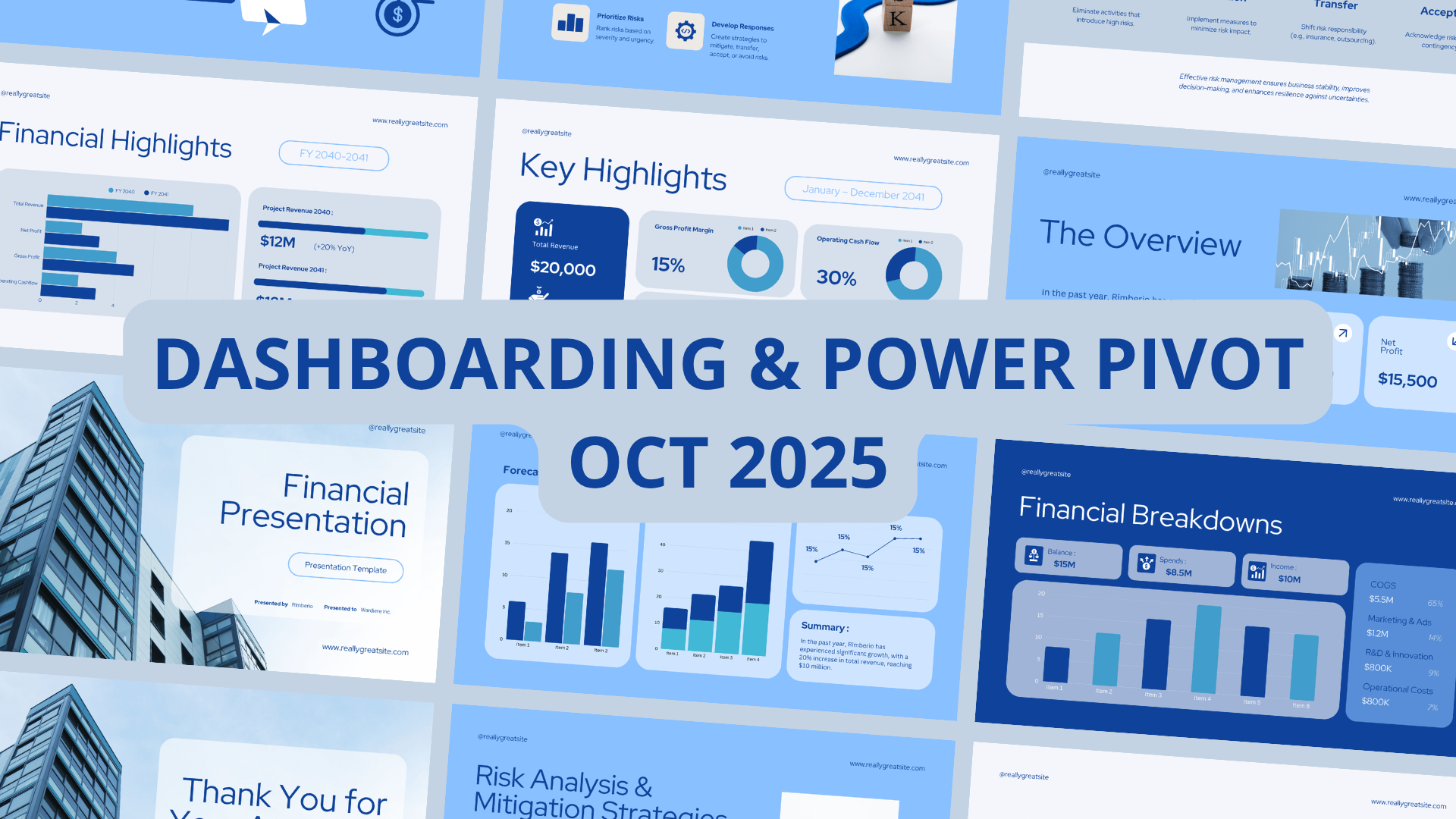 DASHBOARDING &amp; POWER PIVOT OCT 2025